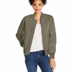 Hudson Jeans Olive Green Bomber Jacket